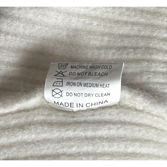 Colorblock Leopard Sleeve Sweater Women’s Size XL Black White Gray Animal Print - Picture 9 of 10